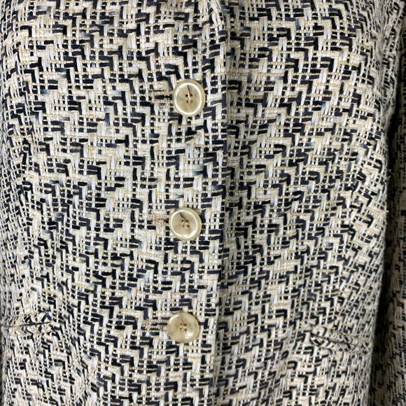 Talbots 12W Petite Silk Blazer Linen Career - Picture 3 of 7